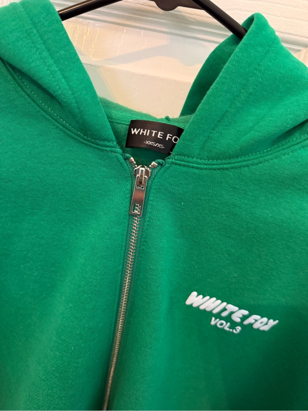 White Fox Boutique Green Hoodie with White Logo - Picture 4 of 5